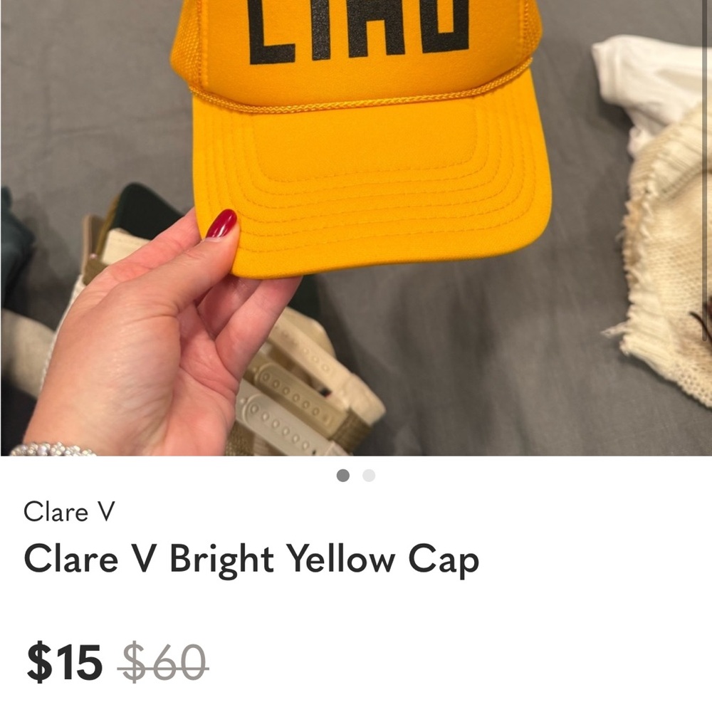 Clare V Bright Yellow Cap